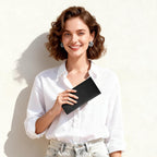 Tipmile Slim Wallet For Women, Rfid Blocking Credit Card Holder | Thin Compact Bifold Wallet With Zipper, Ladies Gift, Black