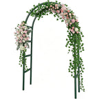 Rubfac 7.8Ft Garden Arch, Metal Trellis For Climbing Plants Outdoor | Dark Green Garden Arbors, Archway Frame For Flower Vines, Backyard Fall Decor, Halloween Christmas Decorations