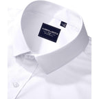 Alimens & Gentle Men'S Dress Shirts Long Sleeve Wrinkle-Free Stretch Shirts Solid Formal Button Down Shirt With Pocket