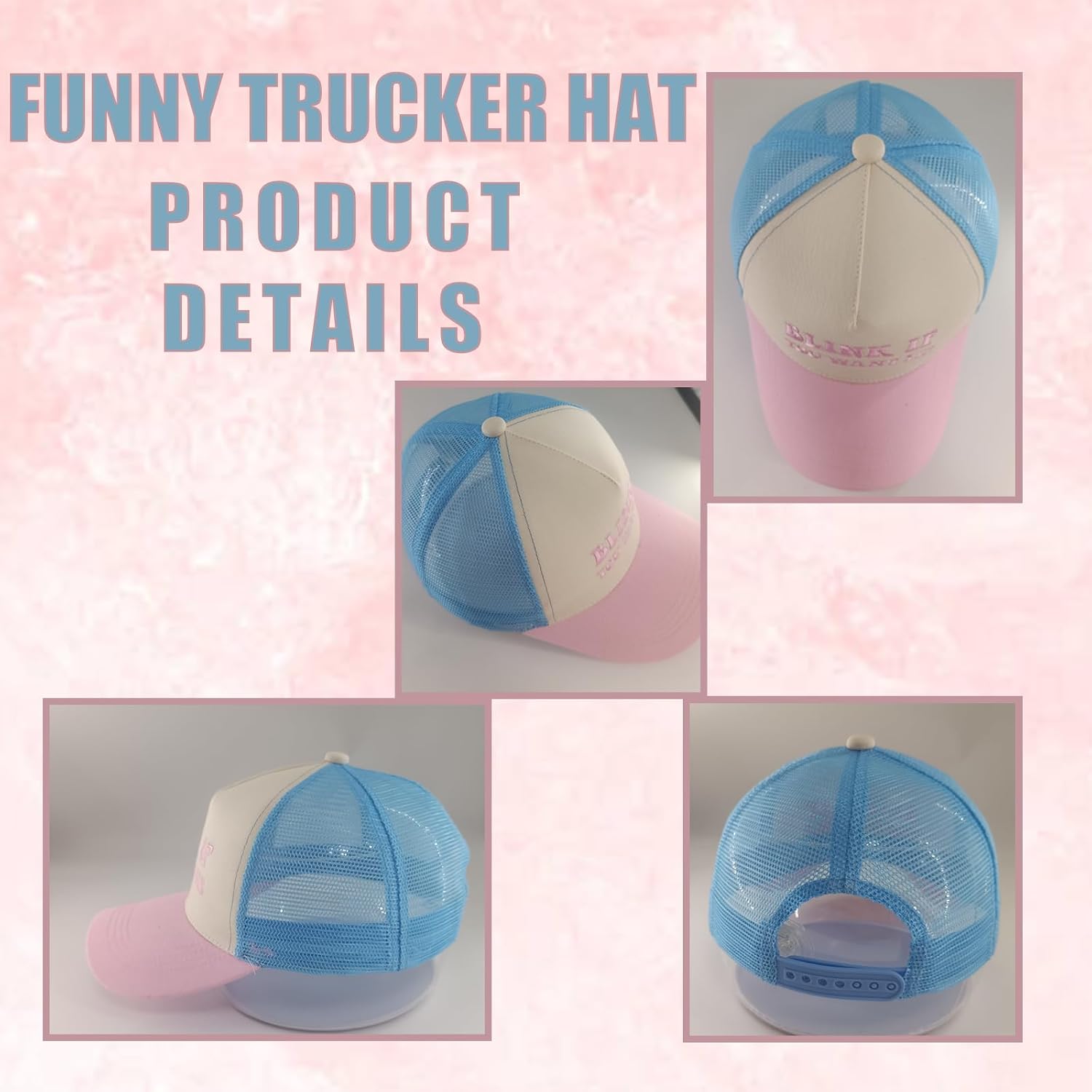 Funny Trucker Hats For Women Gag Gifts Funny Hats With Cotton Front And Breathable Mesh