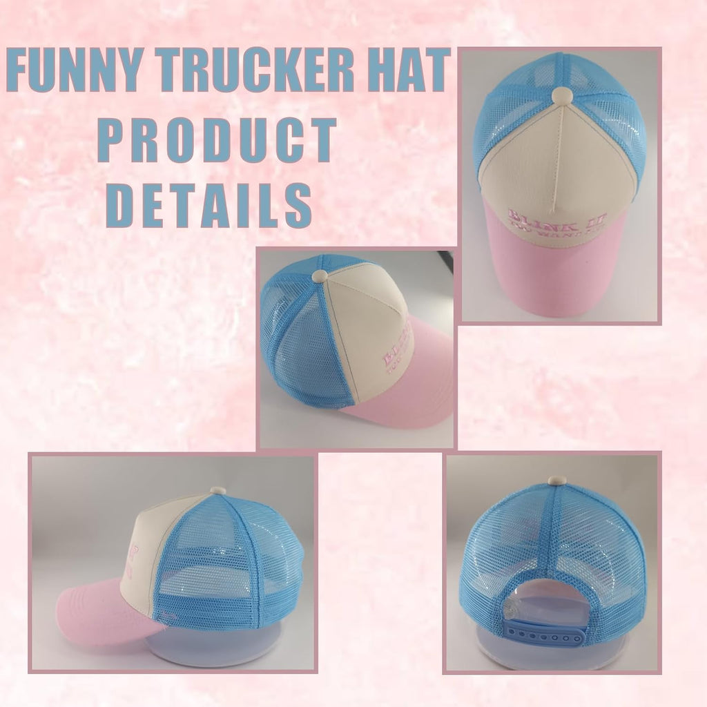 Funny Trucker Hats For Women Gag Gifts Funny Hats With Cotton Front And Breathable Mesh