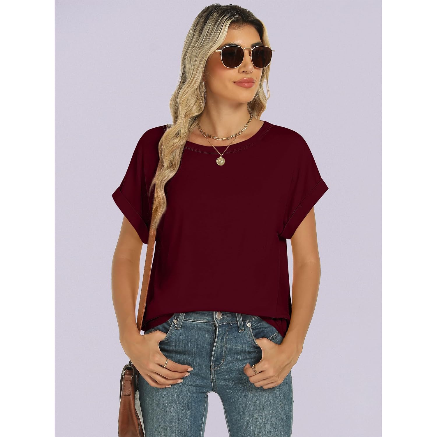 Anrabess Women'S Oversized Short Sleeve T Shirts