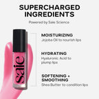 Saie Glossybounce - Hydrating Lip Gloss and Tinted Lip Oil Hybrid with Hyaluronic Acid & Jojoba Oil for Non-Sticky, Ultra-Shiny, Plump & Soft Lips - Everyday Makeup Essential - Kiss (.17 oz)