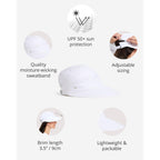 Solbari Women’s Wanderlust Visor UPF 50+, Packable 2-in-1 Hat & Visor, Adjustable Fit with Sweatband for Sports & Outdoors