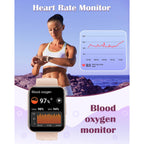 RUIMEN Smart Watches for Women Men (Answer/Make Calls) Compatible with iPhone/Android Phones, 1.85" HD Screen Fitness Tracker Heart Rate Monitor 100+ Sports Tracker Watch Waterproof (Pink)
