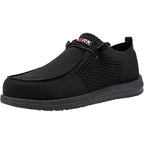 Larnmern Slip On Steel Toe Shoes Men Lightweight Comfortable Lounging Walking Sneakers Steel Toe Loafers