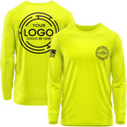 Custom Shirt For Men, Heavy Cotton Long Sleeve, Design Your Own Shirts, Customized T-Shirt Front & Back Black