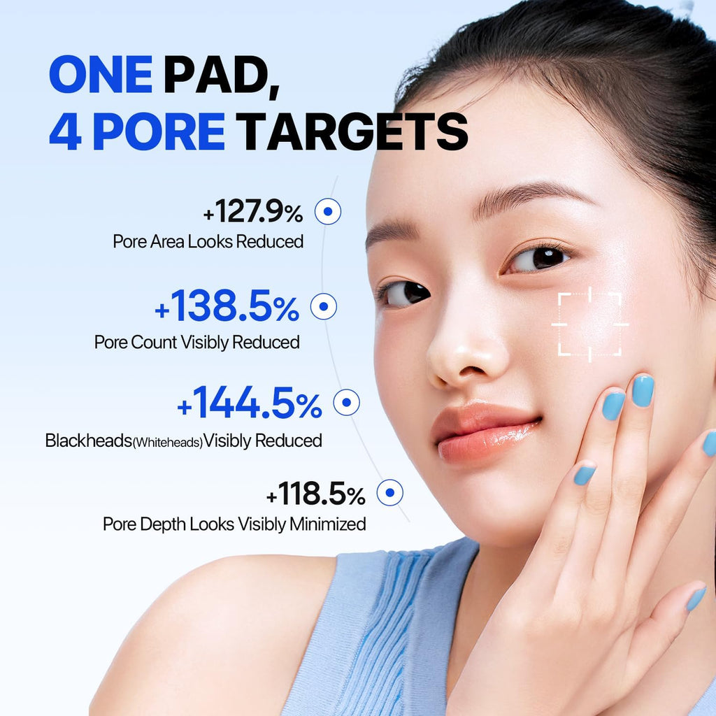 Nature Republic Blue Aloe Calming Pore Pad | Cooling & Soothing Toner Pads, Pore Care, Dual-Texture Facial Pads With Hyaluronic Acids, Peptide, Aha, Korean Skincare (70 Pads)