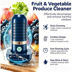 2026 New Produce Cleaner & Vegetable Cleaner With Oh-Ion Technology | Wireless Rechargeable Food Washer For Fruits Veggies Rice Meat Seafood Waterproof 10-Min Automatic Cleaning For Kitchen