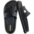 Cushionaire Crisp Women’S Slide Sandal – Faux Leather Cutout Slip-On With Artisan Stitching & Memory Foam, Wide Widths Available