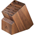 Knife Block Without Knives, Large Knife Holder- 25 Slots Acacia Wood Universal Knife Block, Butcher Block Countertop For Knife Storage Organizer