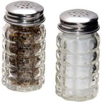 Retro Style Salt And Pepper Shakers With Stainless Tops (2)