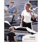 3 Pack Basic Tees for Women - Crew Neck Slim Fit Tight T Shirts Cute Y2K Trendy Crop Tops Clothes for Casual Summer