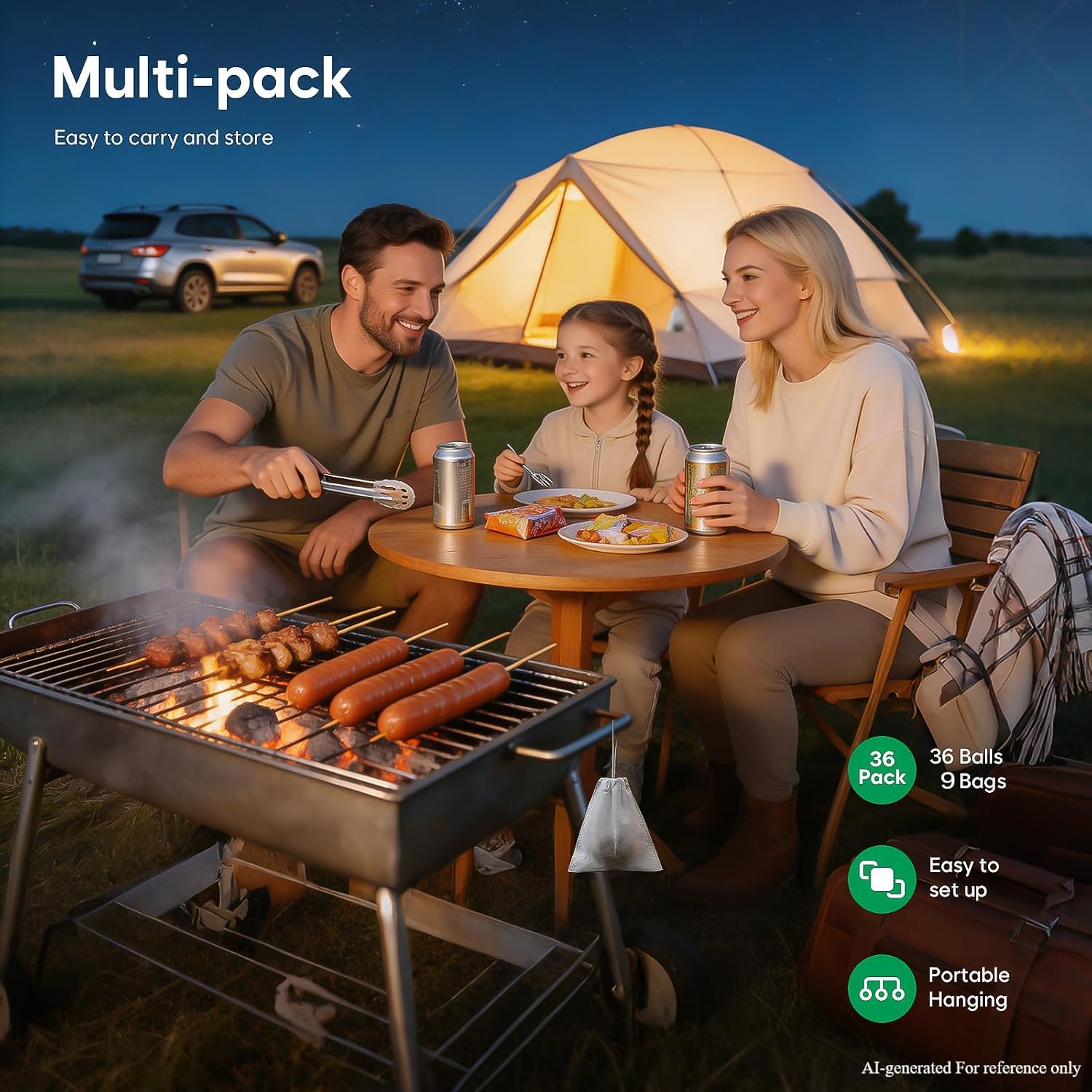 Mosquito Repellent Outdoor Patio 36 Balls - Mosquito Repellant Indoor & Outdoor For Yard Home Patio Travel Camping, Keep Mosquitoes Away From Door Patio