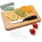 3.5 Inch Paring Knife, Sharp Forged German Stainless Steel Kitchen Knife, Full Tang Small Fruit Knife With Ergonomic Handle, Premium Classic Series With Elegant Gift Box