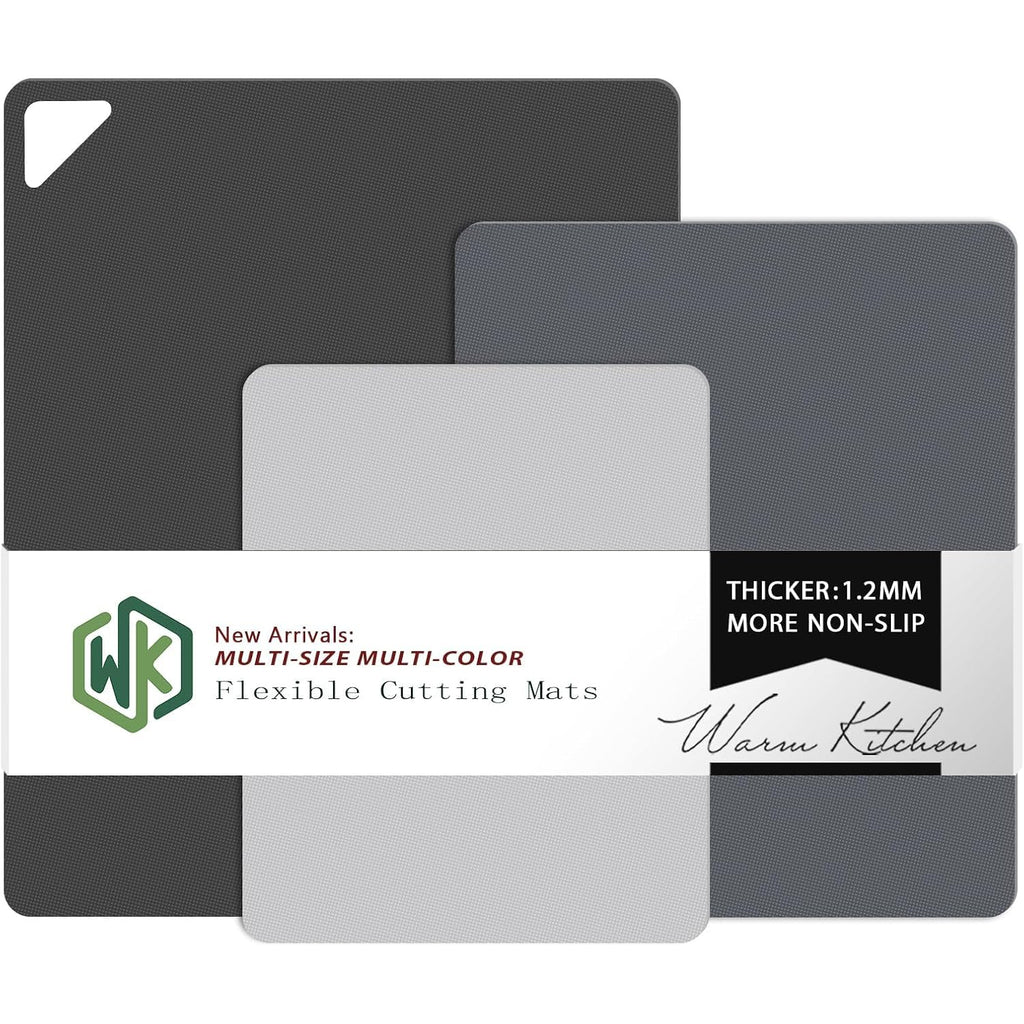 Wk Flexible Plastic Cutting Boards Mats For Kitchen, Flexible Non Slip Cutting Mat, Thin Cutting Sheets, Bpa Free, Dishwasher Safe, Multi Sizes