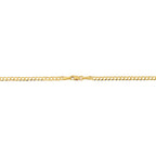 Kooljewelry Real Solid 10k Yellow Gold 2.7 mm Curb Link Chain Necklace for Men and Women (16, 18, 20, 22, 24 or 30 inch)