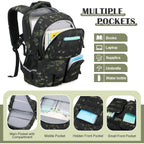 Camo Backpack For Boys With Lunch Box Pencil Case Usb Charging Port | Tactical Boys Backpack For School Kids Military Army Schoolbags For Boy Teens Kids Elementary Middle High, Black Grey Camo