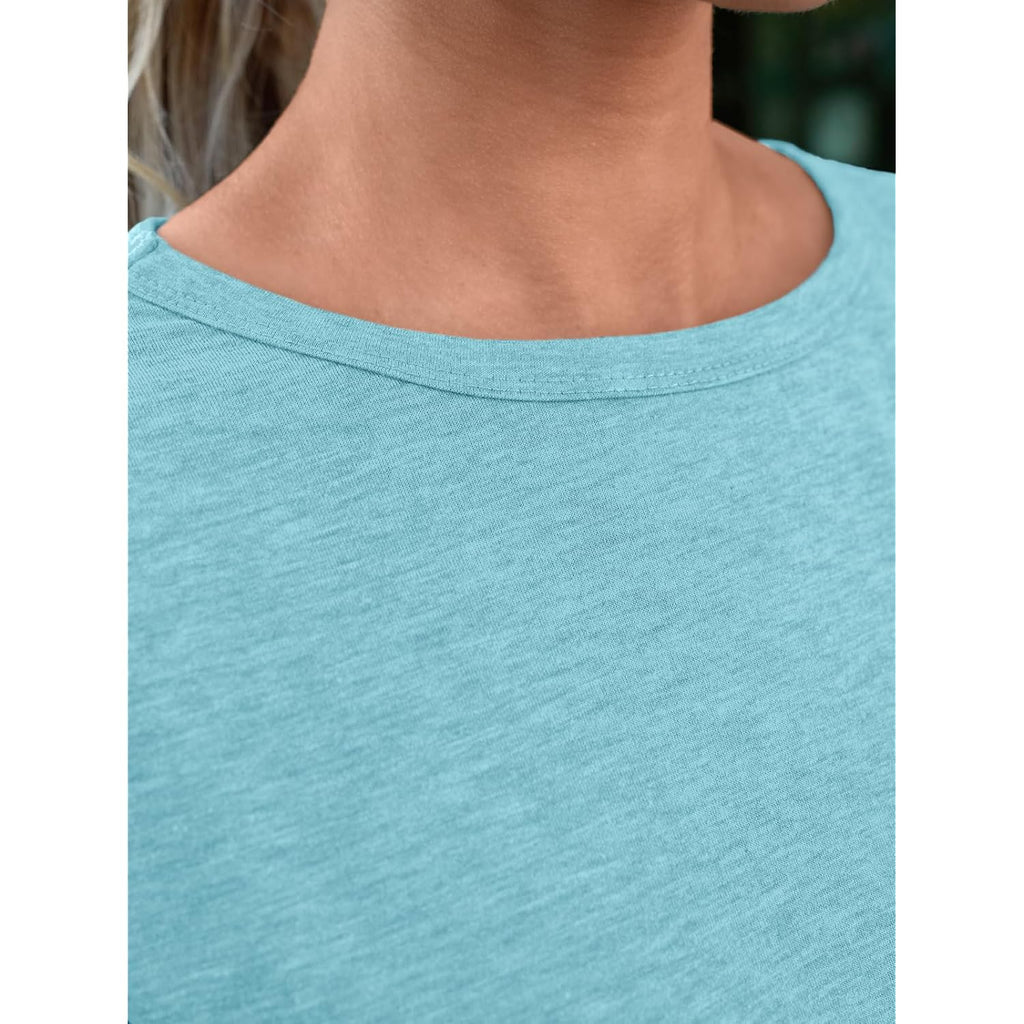Automet Women'S Short Sleeve Shirts Summer Tops Crew Neck Basic Tees Casual Tshirts
