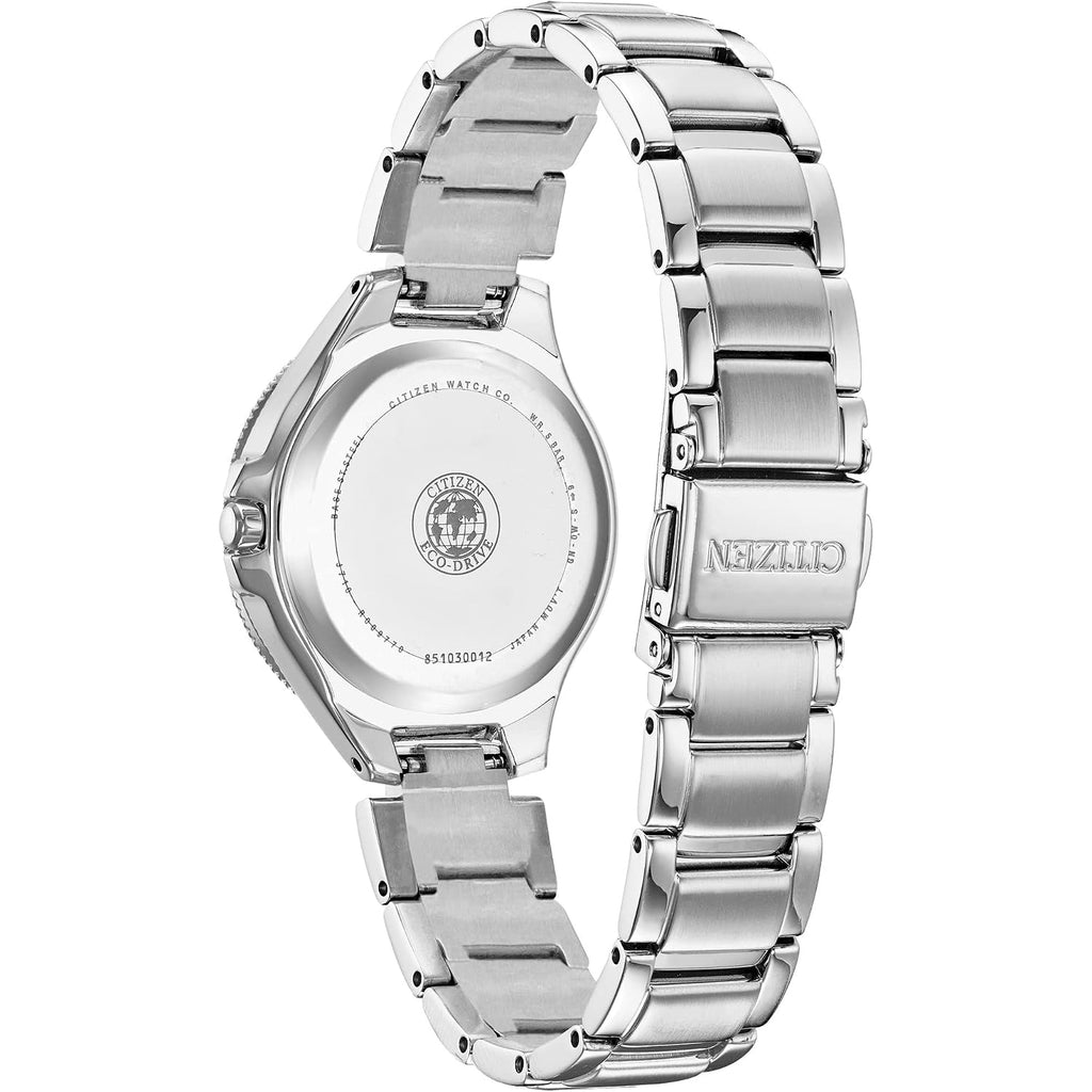 Citizen Ladies' Silhouette Crystal Eco-Drive Watch, 3-Hand Date, Stainless Steel