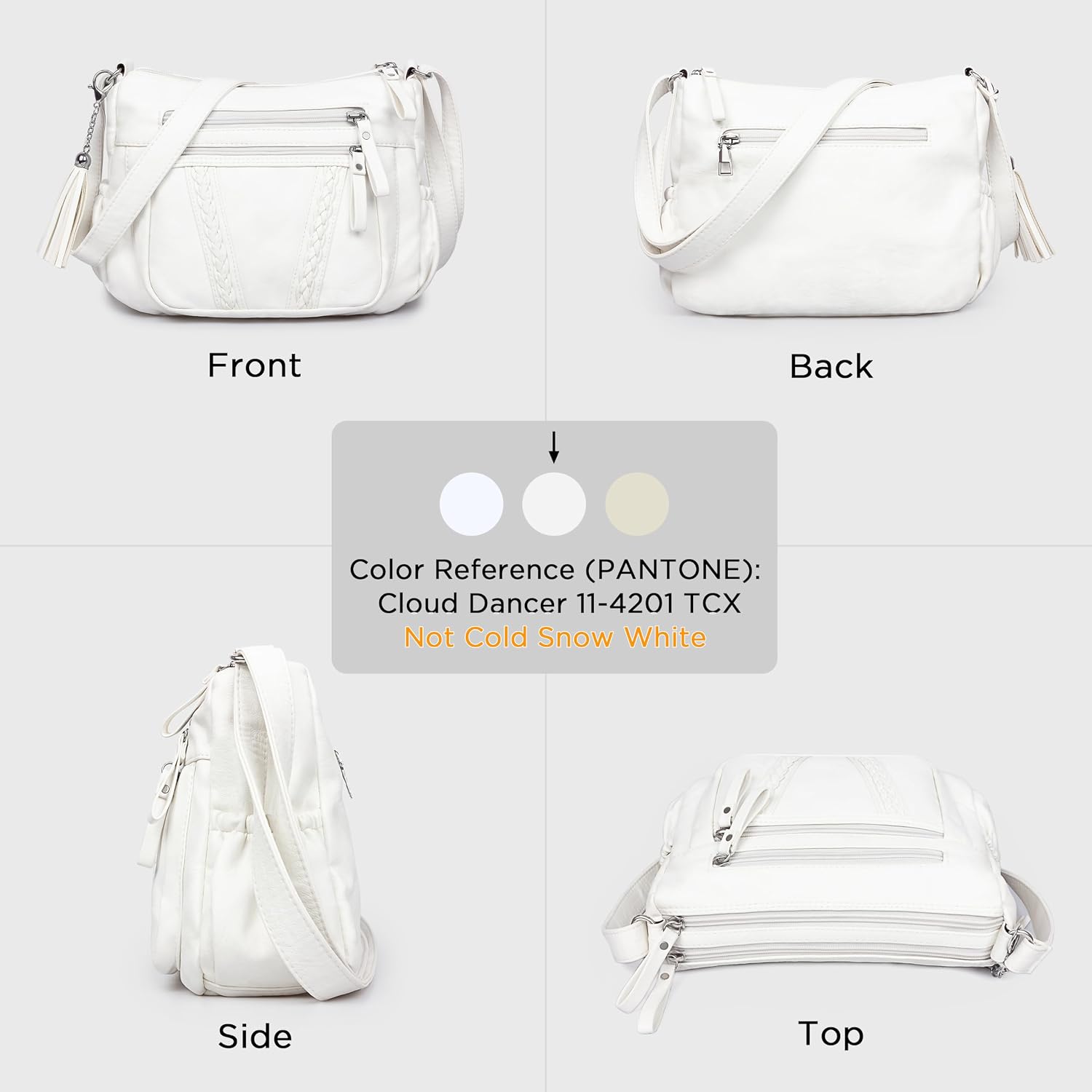 Volganik Rock Crossbody Bag For Women With Tassel Ladies Soft Pu Leather Purses And Handbag Pocketbooks