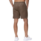 Men'S Casual 7 Inch Shorts Twill Drawstring Summer Beach Stretch Golf Shorts With Zipper Pockets