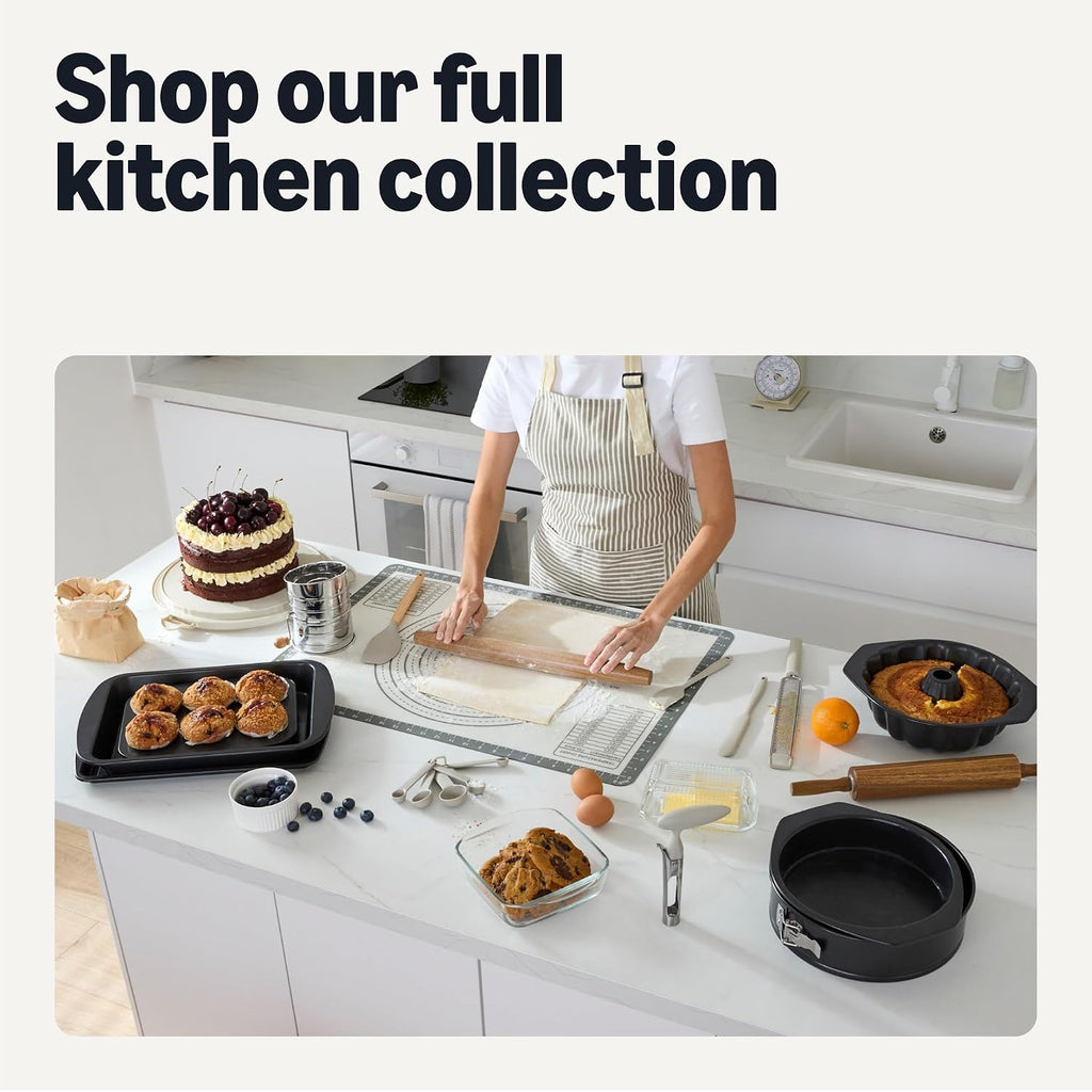 Amazon Basics Glass Baking Dishes With Bpa-Free Lids, 6-Piece Bakeware Set, Borosilicate Glass, Oven-Safe Up To 752°F, Non-Slip And Stackable, Dishwasher-Safe, Linen Gray