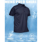 Magcomsen Men'S Polo Shirt Quick Dry Performance Short Sleeve Tactical Shirts Pique Jersey Golf Shirt