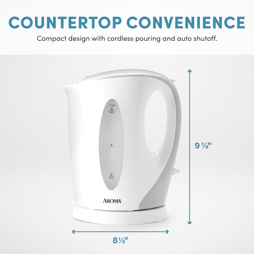 Aroma® 1.5L / 6-Cup Electric Tea Kettle