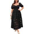 Eywol Formal Wedding Guest Cocktail Floral Embroidered Dress M-3Xl