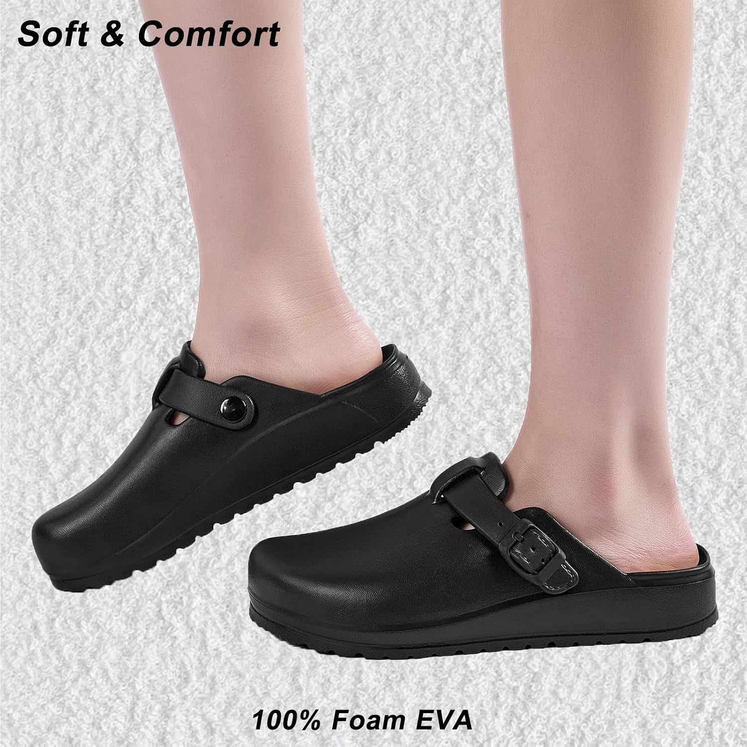 Arch Support Work Clogs Slip Resistant Shoes For Chef Nurse | Cushion | Slip On | Slide Sandals | All Day Comfort