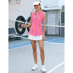 Lomon Womens Sleeveless Golf Polo Shirt V-Neck Collared 2026 Summer Tennis Tank Top S-Xxl