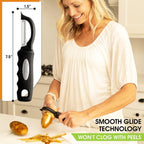 Spring Chef Premium Swivel Vegetable Peeler, Soft Grip Handle And Ultra Sharp Stainless Steel Blades - Perfect Kitchen Peeler For Veggie, Fruit, Potato, Carrot, Apple - Black