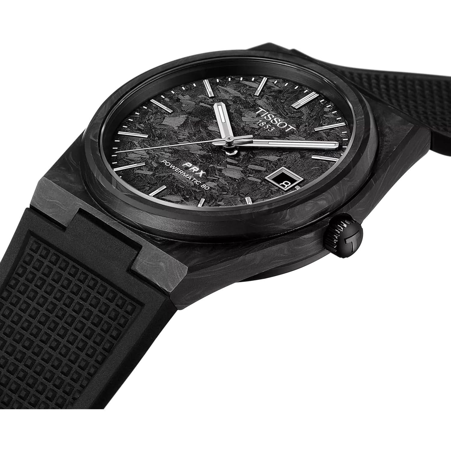 Tissot Prx Powermatic 80, Swiss Automatic Watch For Men, 40Mm, Forged Carbon Case, T1379079720100