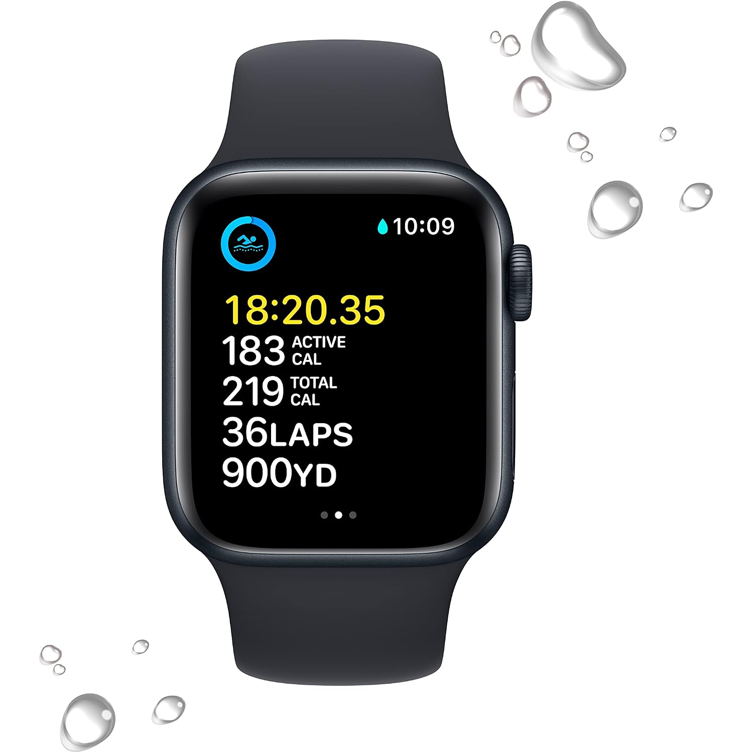 Apple Watch Se (2Nd Gen) (Gps, 40Mm) - Midnight Aluminum Case With Midnight Sport Band, S/M (Renewed)