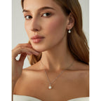 EAMTI Pearl Necklaces for Women Trendy 925 Sterling Silver Freshwater Cultured Single Pearl Necklace Dainty Pendant Necklace