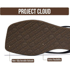 Project Cloud Square Toe Flip Flops For Women Footwear - Non Slip With Memory Foam Insole Beach Essentials Womens Sandals - Lightweight Thong Sandals Women (Dedication)