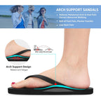 Stq Womens Shower Shoes Pool Beach Flip Flops With Arch Support | Non-Slip, Quick-Dry, Supportive, Lightweight Water-Friendly Eva, Easy To Clean