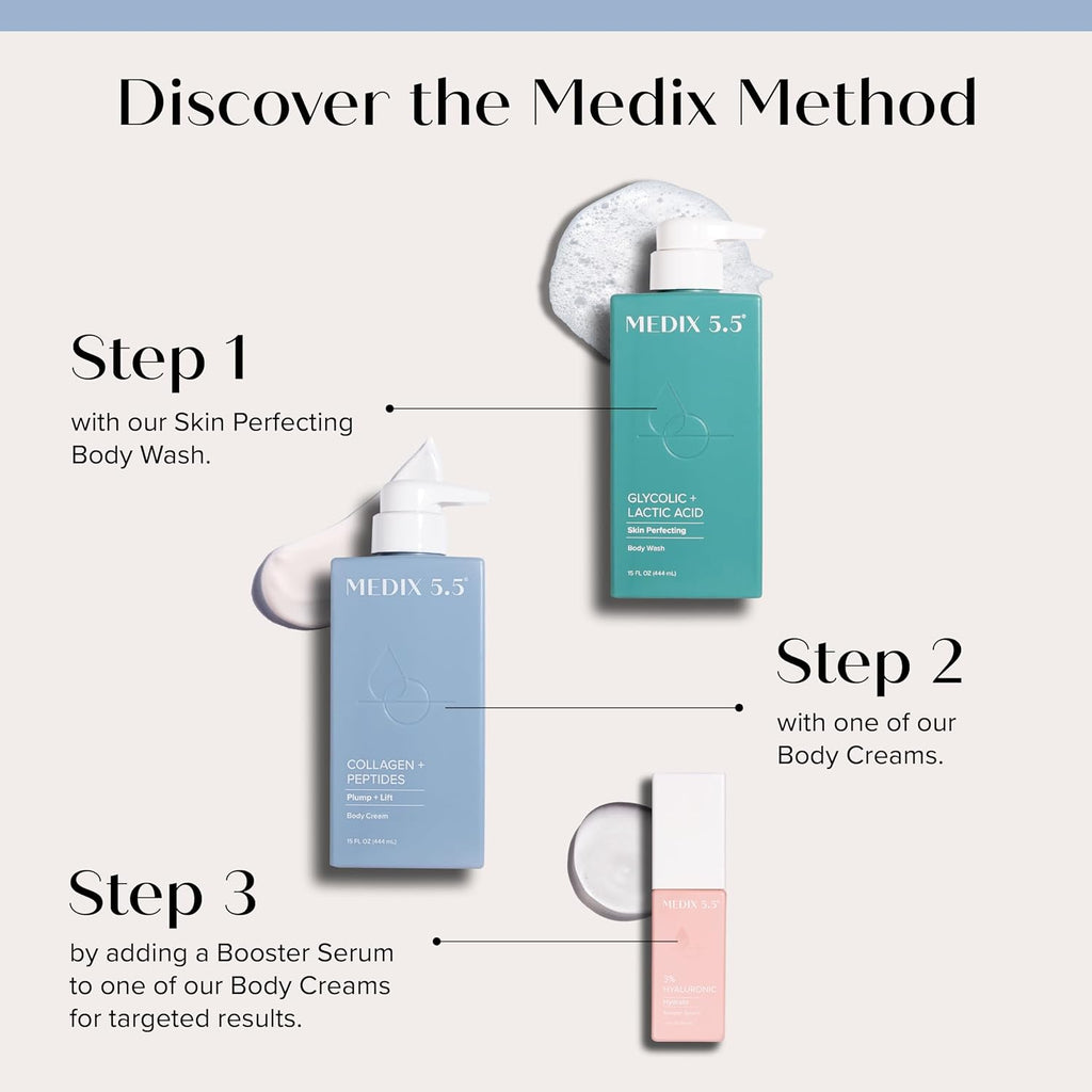 Medix 5.5 Collagen Cream Skin Care Face Lotion & Body Lotion For Dry Skin | Anti Aging Collagen Peptides Firming Cream Body Moisturizers Lifts, Firms, & Tightens For Younger Looking Skin, 15 Fl Oz