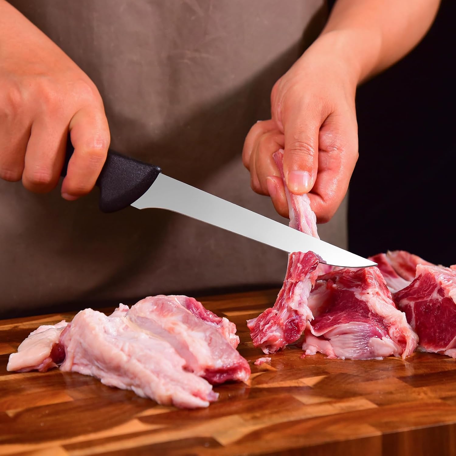 Rondauno Boning Knife, Deboning Knife 6 In Razor Sharp Blade Cutting Meat | High Carbon Stainless Steel Blade, Ergonomic Non-Slip Handle