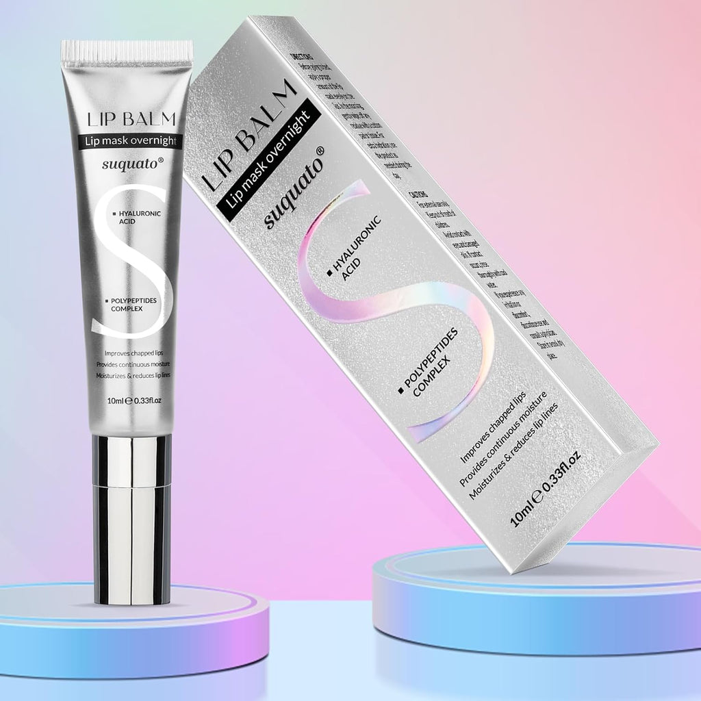 Peptide Lip Treatment Butter Balm: Mini Plumping Gloss Set For Dry Care, With Hyaluronic Acid And Mask Overnight For Glowy Skin, Travel Size Night Hydrating Balm