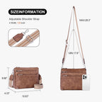 Crossbody Bags for Women Rfid Travel Crossbody Purses Leather Handbags Medium Shoulder bag with Adjustable Strap