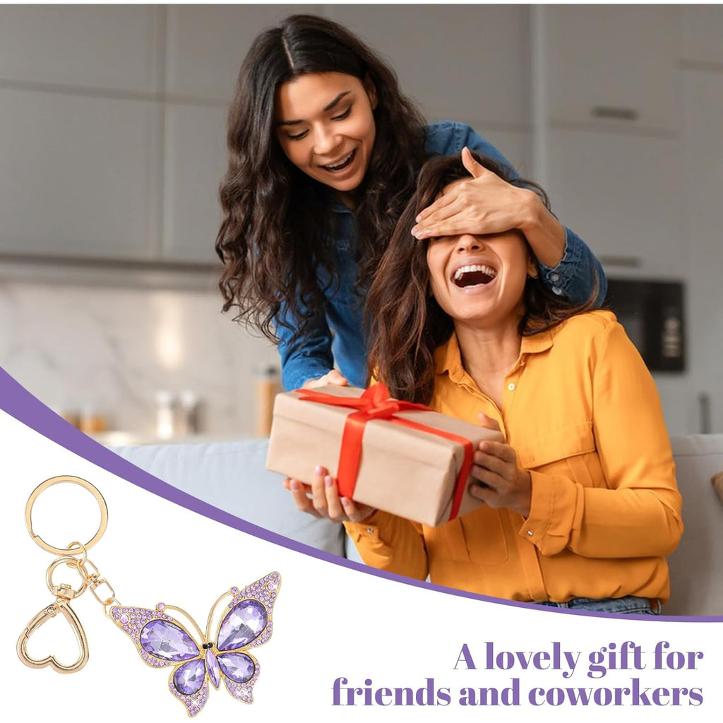 Ymapinc Keychain for Women, Cute Butterfly Bag Charm, Women Keychain Accessories, Diamond Key Chain,Purse Charms for Handbags, Backpack Keychains for Girls
