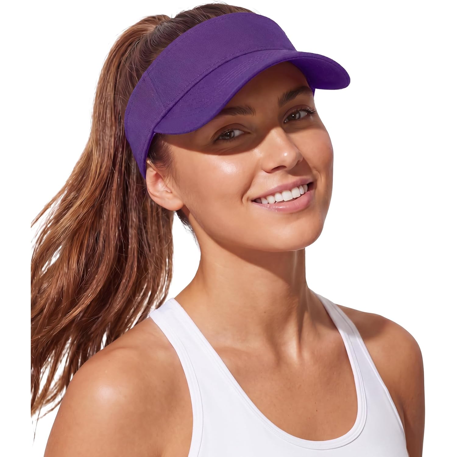 Komorebi Visors for Women Unisex Sun Visor Hats Adjustable Running Caps Summer Sun Protection Tennis Hat for Sports
