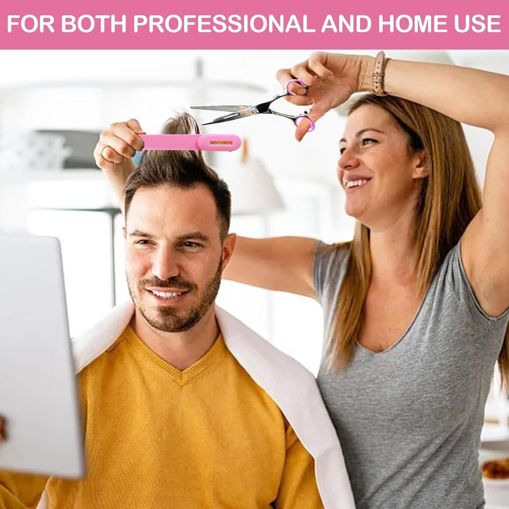 Professional Hair Cutting Kit For Women Gifts, Easy-To-Use Split Ends Hair Trimmer, Diy Home Hair Cutting Tools For Bangs, Layers, Bobs, Practical Hair Cutting Clip, Pink