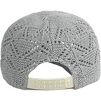 FASHIXD Knit Mesh Baseball Cap for Women Summer Yarn Trucker Hats Breathable Outdoor Hat Light Grey