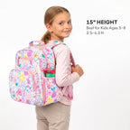 Kids Backpack For Girls: Girls Backpack 5-8 - Kindergarten Elementary School Bookbag For Girl - Flower Pink