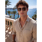 kimorn Tangle Free Polarized Aviator Sunglasses for Women Retro Square Metal Frame, UV400 Protection, Driving & Beach Shades Coffee Brown