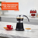 IMUSA 6 or 3 Cup Electric Espresso Maker Black Coffee Machine for Cuban Coffee, Moka and Espresso Drinks