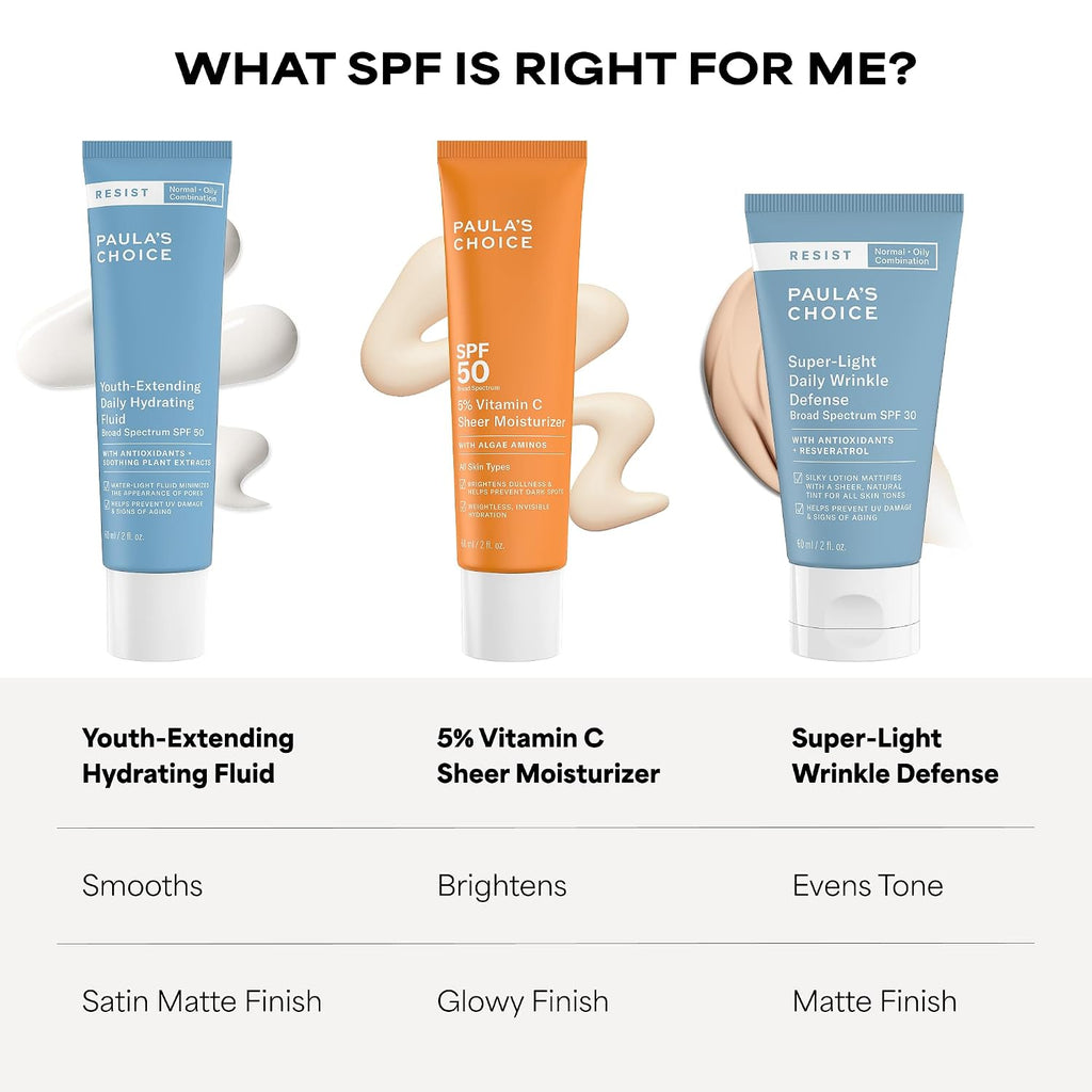 Paula'S Choice Resist Daily Hydrating Fluid Face Moisturizer With Spf 50 Sunscreen, Face Sunscreen For Oily Skin, Chamomile & Vitamin E, Uva/Uvb Protection, Fragrance-Free, Tsa Friendly
